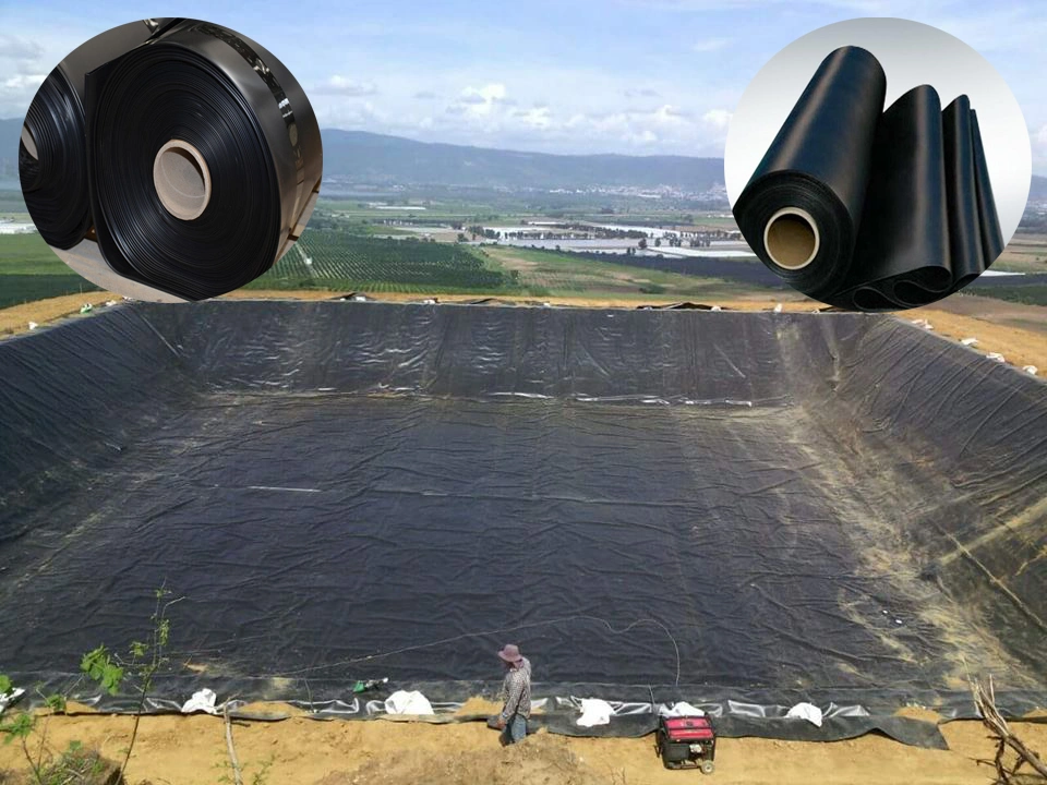 0.75mm LDPE Geomembrane Liner Shrimp Geomembrane Pond Liner 1