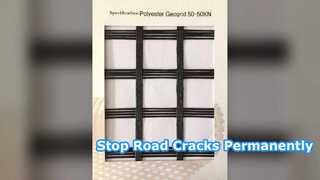 Fiberglass Geogrid Road Reinforcement and Crack Prevention