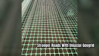 High Strength Uniaxial Geogrid For Road Reinforcement