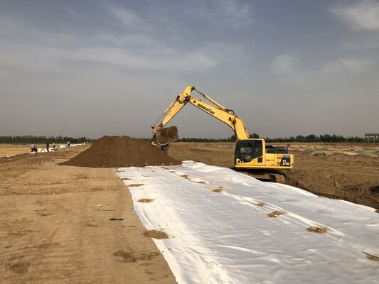 Polyester polypropylene woven geotextile tensile strength 50KNm 1200KNm designed for heavy duty soil reinforcement and erosion control
