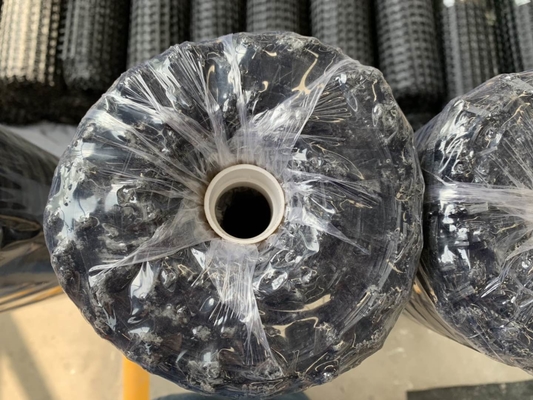 Black Ground Stabilisation Mesh Fiberglass Geogrid for Cement Pavement