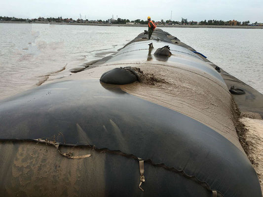 Tensile Strength 130130kn Geotextile Dewatering Tubes Black SAND Length 505m Durable and Solution for Industrial Dewatering Applications