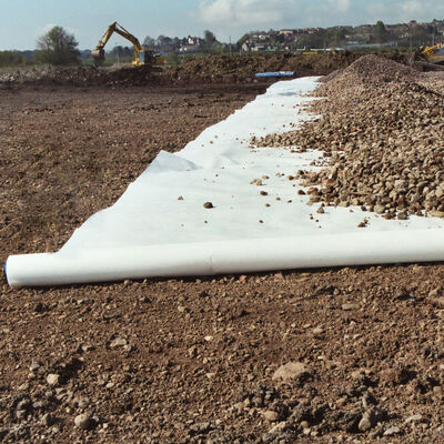 Polypropylene Staple Fiber Non woven Geotextile Fabric for Temporary Road Subgrade Separation
