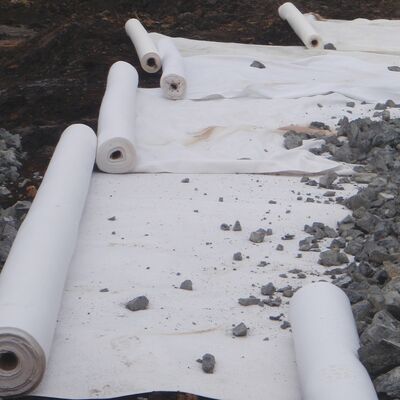Polypropylene Staple Fiber Non woven Geotextile Fabric for Temporary Road Subgrade Separation