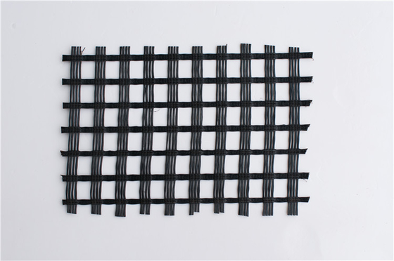 100KN Asphalt Fiberglass Geogrid