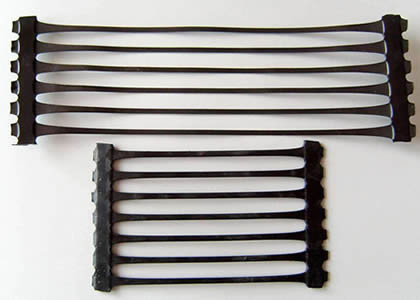 Uniaxial HDPE Plastic Geogrid Mesh Steep Slop Reinforcement