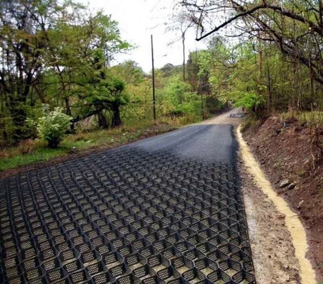 Textured And Perforated Gravel Grid HDPE Geocell For Road Construction