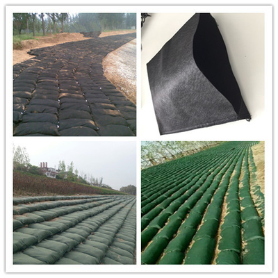 Non Toxic PP Geotextile Geobag Non Woven 200g-1400g Green Black